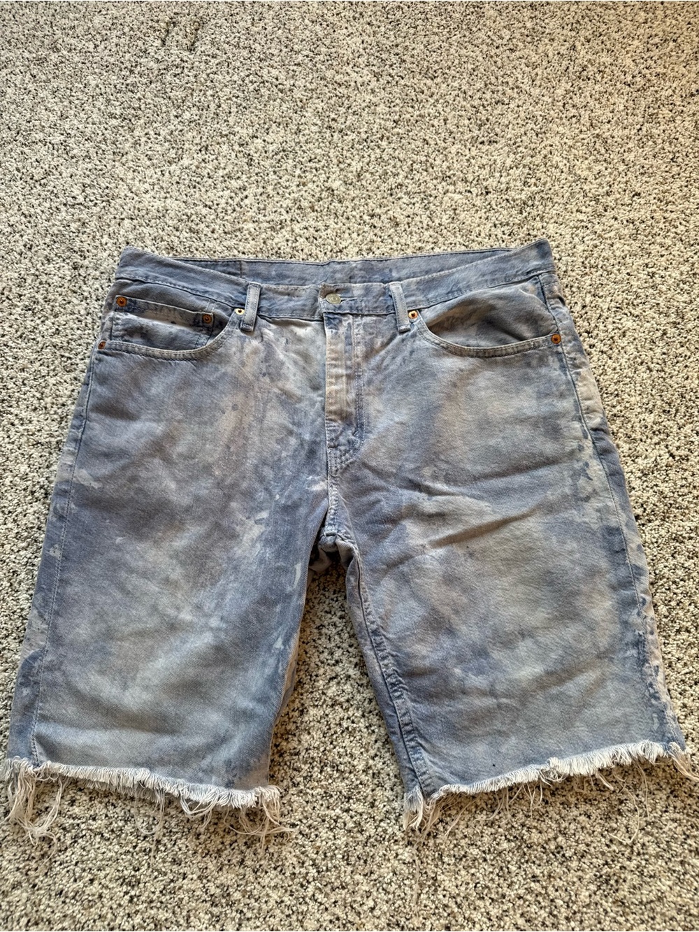 Levi's Faded Blue Cutoff Denim Shorts